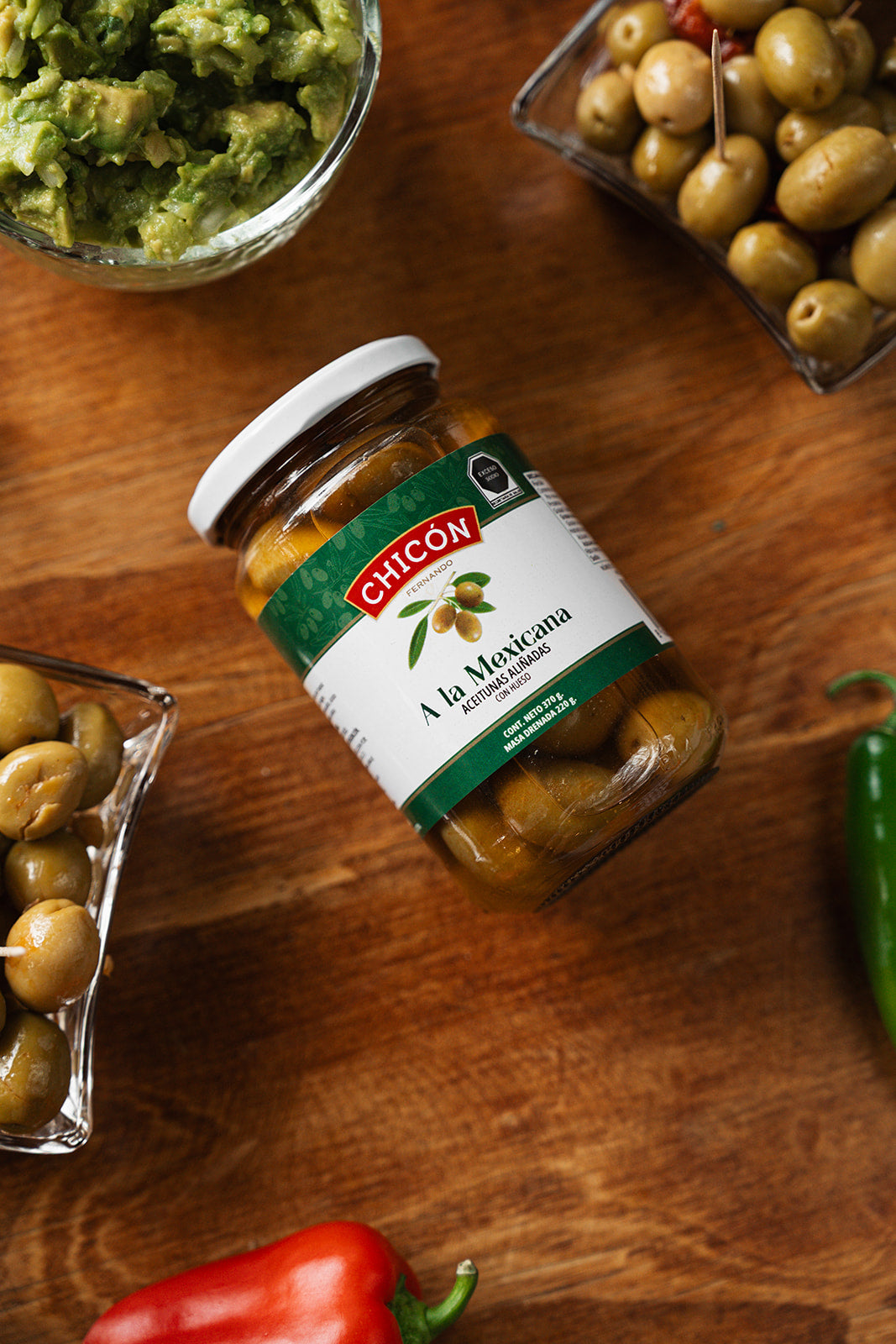 Aceitunas aliñadas 'a la Mexicana' 370g